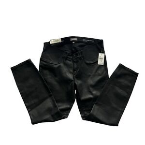 DL1961‎ Florence Skinny Maternity Jeans 31 Luxe Medina Coated Black Instasculpt